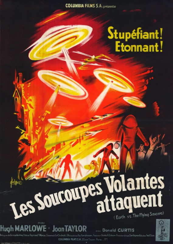 Repro 30x40cm - SOUCOUPES VOLANTES ATTAQUENT (les) - Française