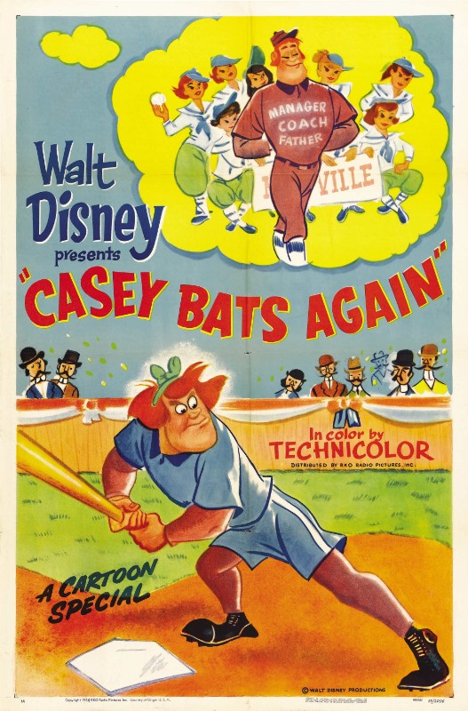 Repro 30x40cm - CASEY BATES AGAIN - U.S.