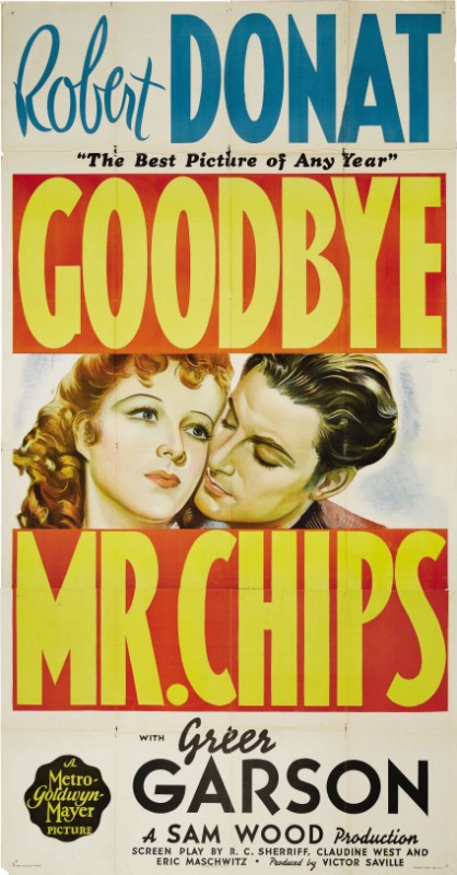 Repro 30x40cm - AU REVOIR MONSIEUR CHIPS - U.S.