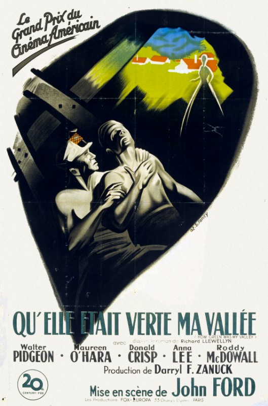 Repro 30x40cm - QU'ELLE ETAIT VERTE MA VALLEE - Française