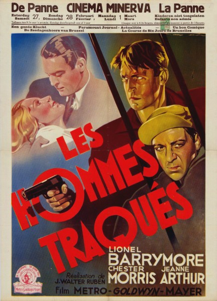 Affiche - HOMMES TRAQUES (les) - 60x80cm - BEL