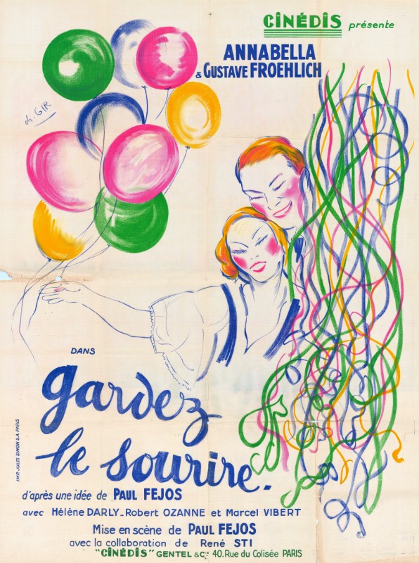 Repro 30x40cm - GARDEZ LE SOURIRE - Française