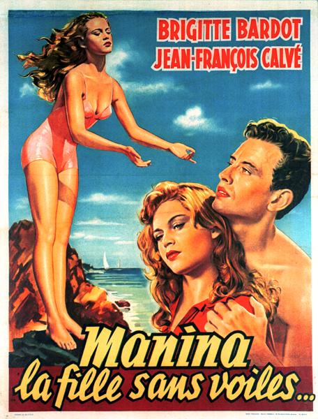 Repro 30x40cm - MANINA, LA FILLE SANS VOILE - Belge