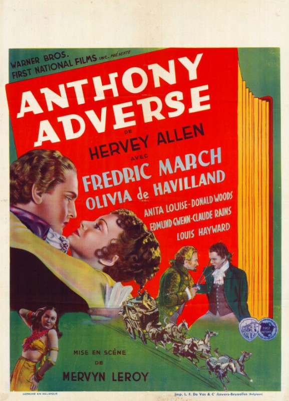 Affiche - ANTHONY ADVERSE - 60x80cm - BEL