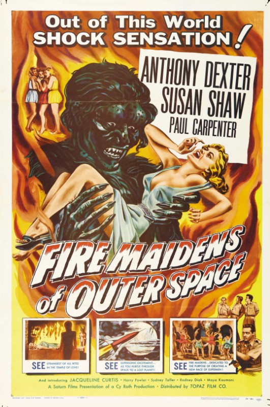 Repro 30x40cm - FIRE MAIDENS FROM OUTER SPACE - U.S.