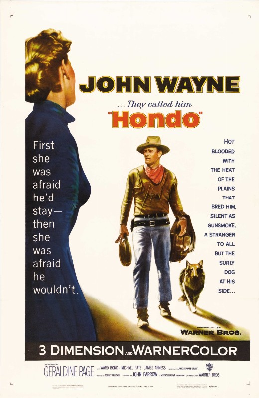 Repro 30x40cm - HONDO, L'HOMME DU DESERT - U.S.