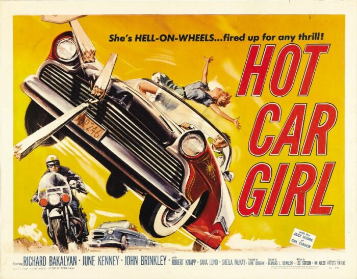 Repro 30x40cm - HOT CAR GIRL - U.S.