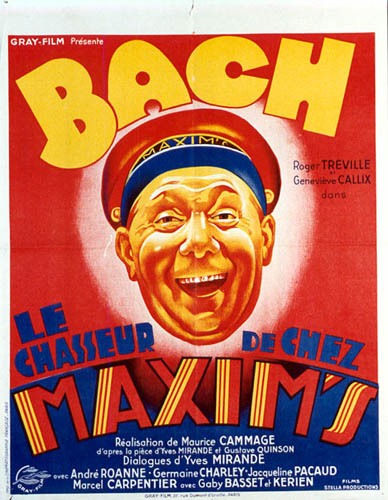 Repro 30x40cm - CHASSEUR DE CHEZ MAXIM'S (le) - Française