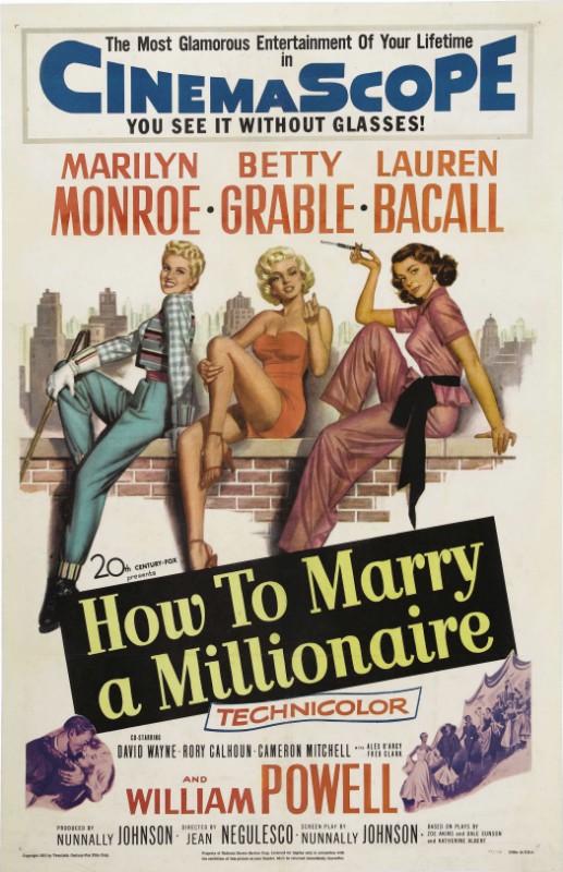 Repro 30x40cm - COMMENT EPOUSER UN MILLIONNAIRE ? - U.S.