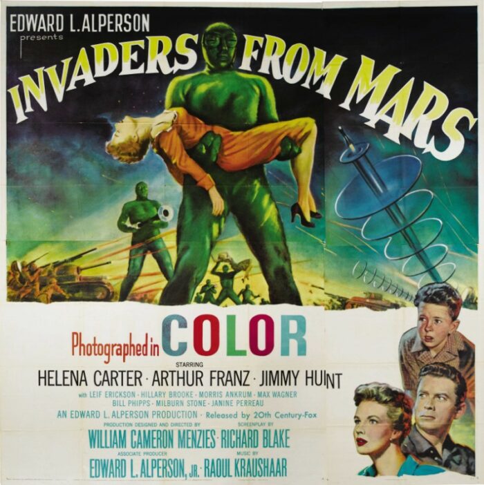 Repro 30x40cm - INVADERS FROM MARS - U.S.