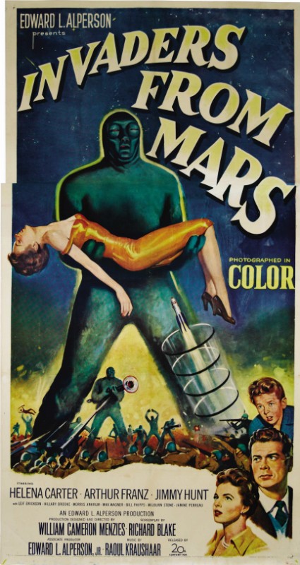 Repro 30x40cm - INVADERS FROM MARS - U.S.