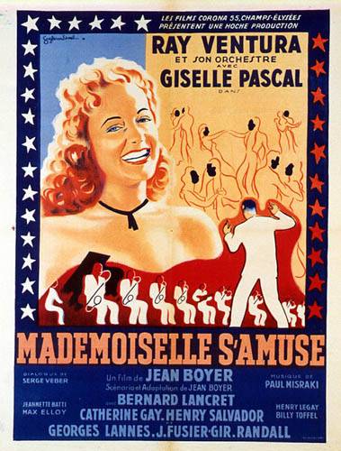 Repro 30x40cm - MADEMOISELLE S'AMUSE - Française