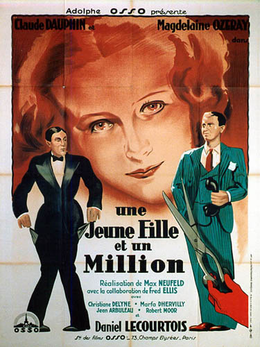 Affiche - UNE JEUNE FILLE ET UN MILLION - 120x160cm