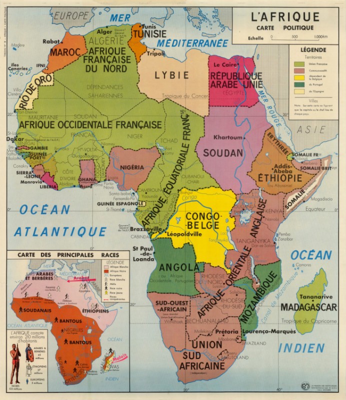 AFRIQUE Carte Géographique