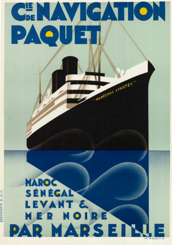 COMPAGNIE DE NAVIGATION PAQUET. Tirage années 80