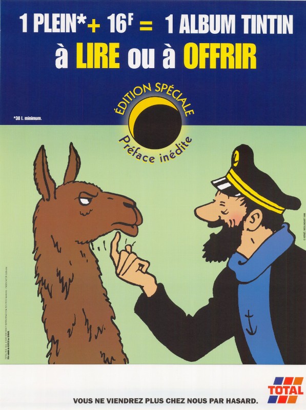 TOTAL. CAPITAINE HADDOCK et LE LAMA