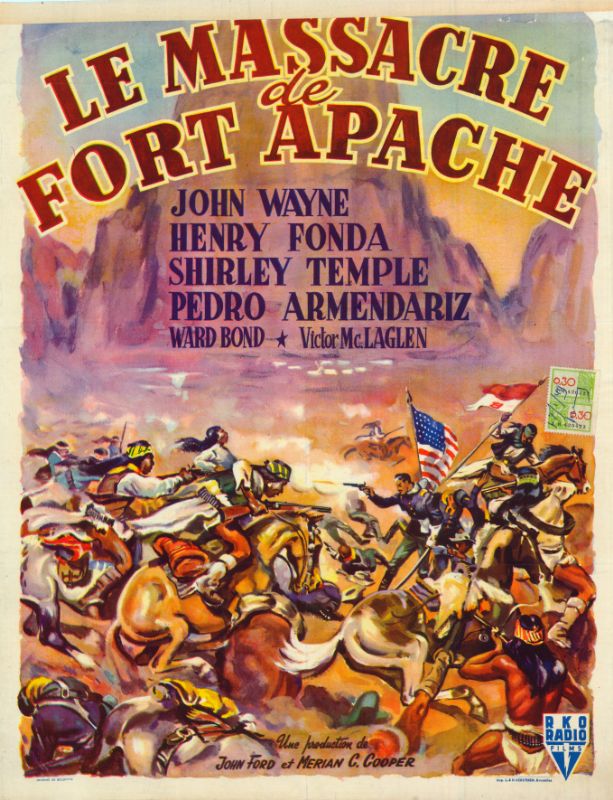 Repro 30x40cm - MASSACRE DE FORT APACHE (le) - Belge