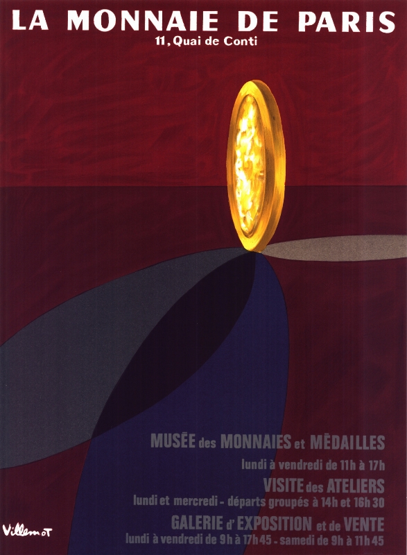 LA MONNAIE DE PARIS. Affiche par Villemot
