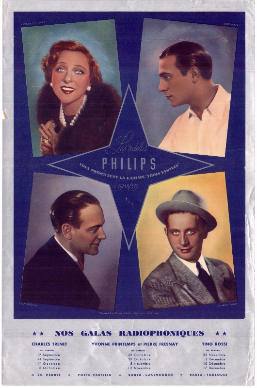 VEDETTES PHILIPS : TRENET, ROSSI, PRINTEMPS