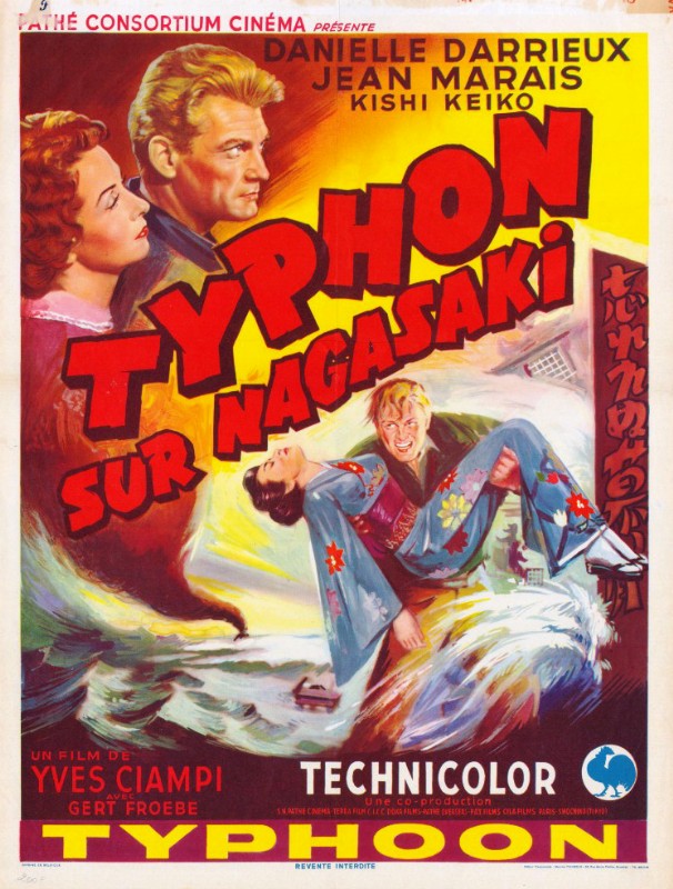 Repro 30x40cm - TYPHON SUR NAGASAKI - Belge