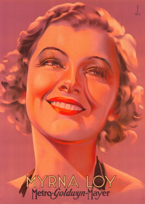 Repro 30x40cm - MYRNA LOY - Française