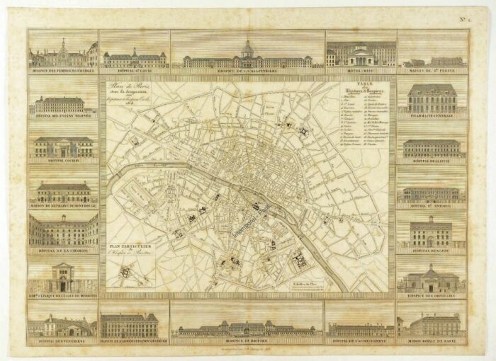 PLAN DE PARIS. HOPITAUX ET HOSPICES