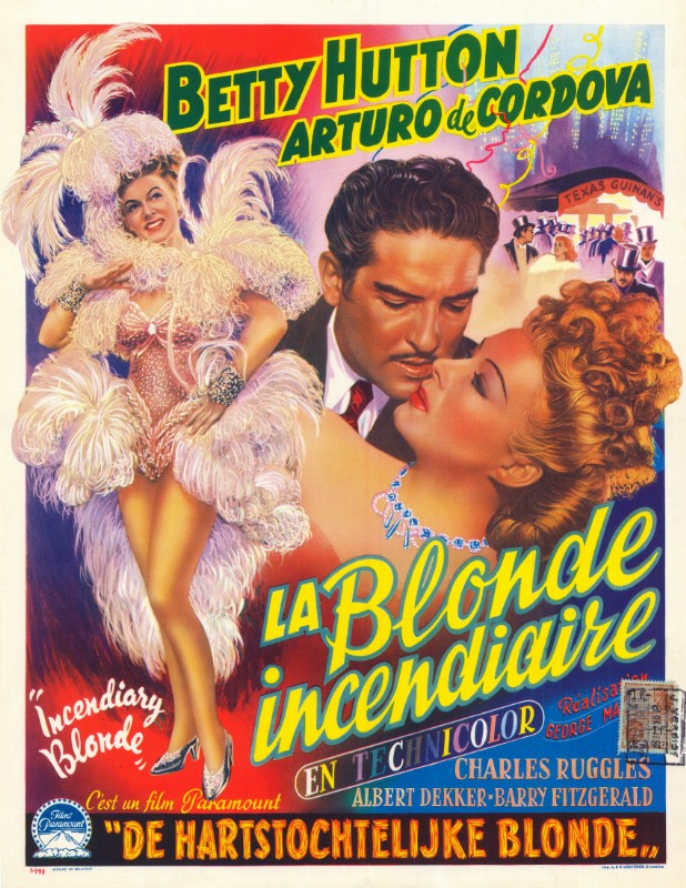 Repro 30x40cm - BLONDE INCENDIAIRE (la) - Belge
