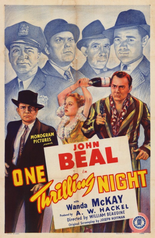 Repro 30x40cm - ONE THRILLING NIGHT - U.S.