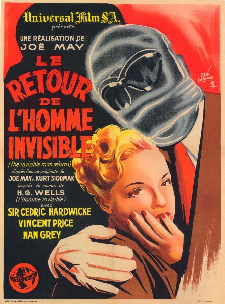 Repro 30x40cm - RETOUR DE L'HOMME INVISIBLE (le) - Française B