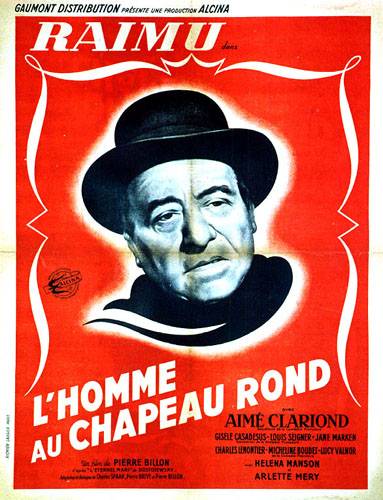 Affiche - HOMME AU CHAPEAU ROND (l') - Ressortie 60x80cm