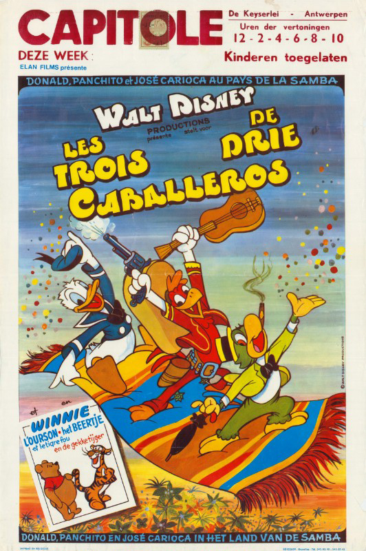 Affiche - TROIS CABALLEROS (les) - Ressortie 36x56cm