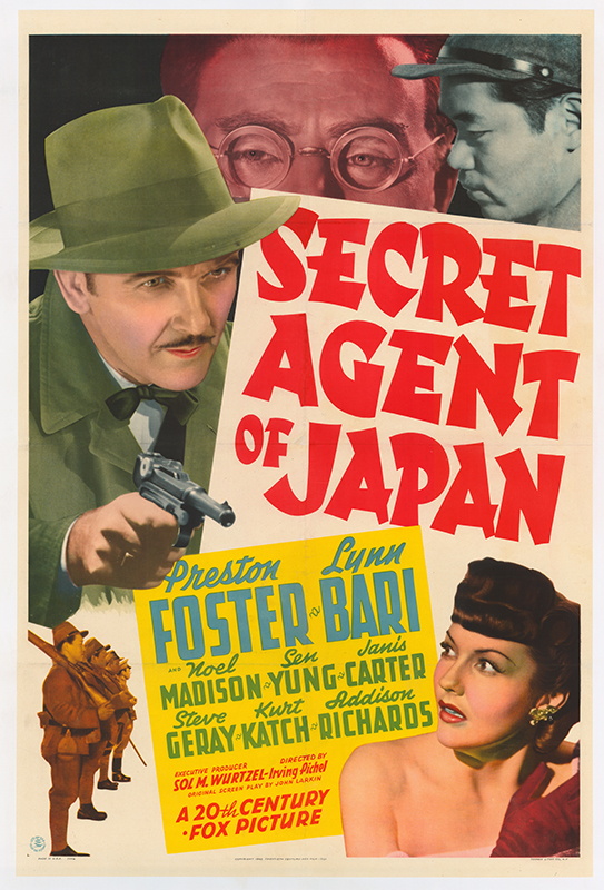 Repro 30x40cm - SECRET AGENT OF JAPAN - U.S.