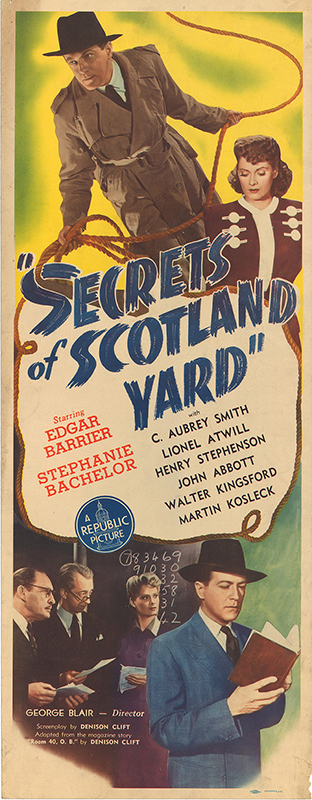 Affiche - SECRETS OF SCOTLAND YARD - 35x90cm