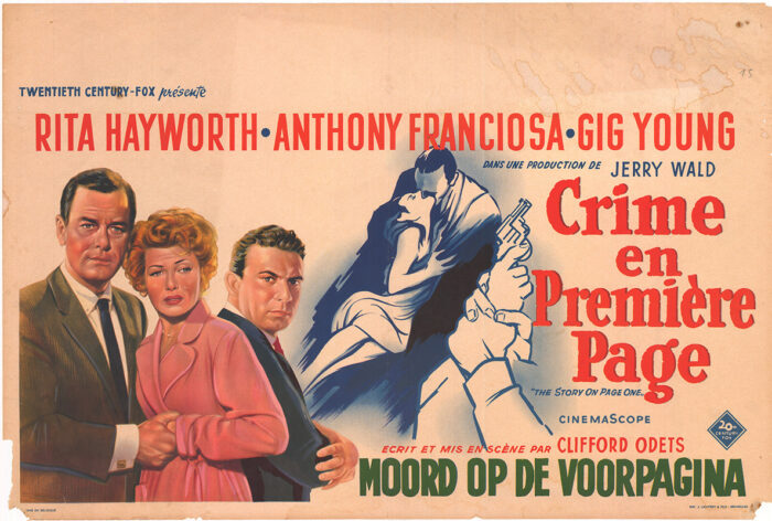 Affiche - CRIME EN PREMIERE PAGE - 36x56cm