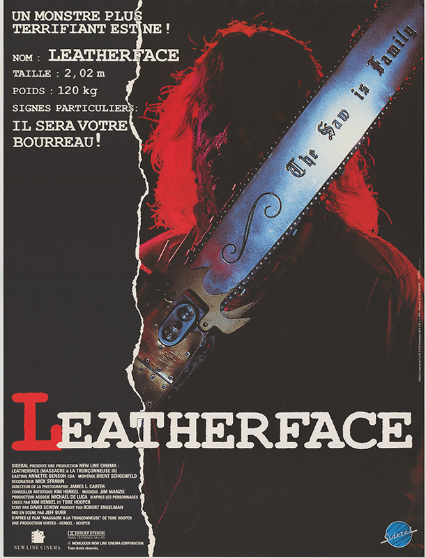 Affiche - LEATHERFACE: MASSACRE A LA TRONCONNEUSE 3 - 40x55cm