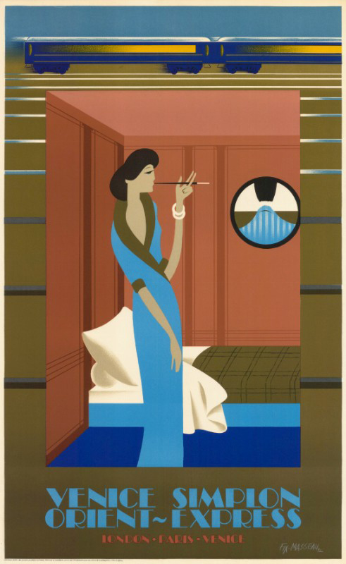 VENICE SIMPLON ORIENT-EXPRESS (Femme à la cigarette), Litho