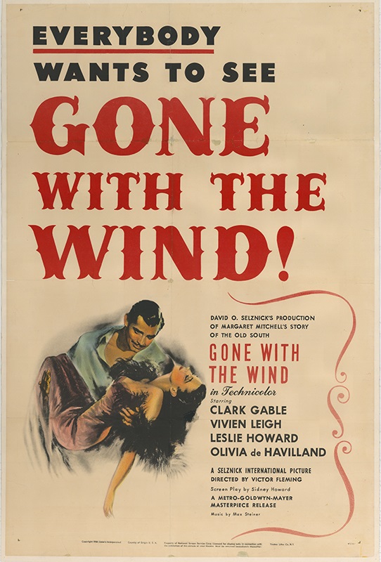 Affiche - AUTANT EN EMPORTE LE VENT - Ressortie 70x105cm