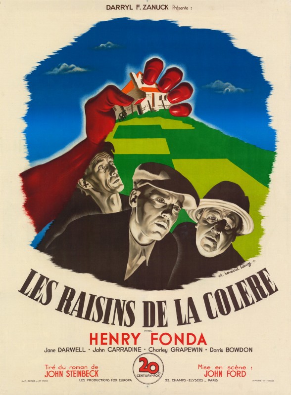 Repro 30x40cm - RAISINS DE LA COLERE (les) - Française