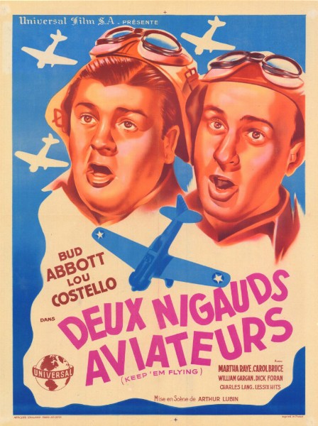 Repro 30x40cm - DEUX NIGAUDS AVIATEURS - Française