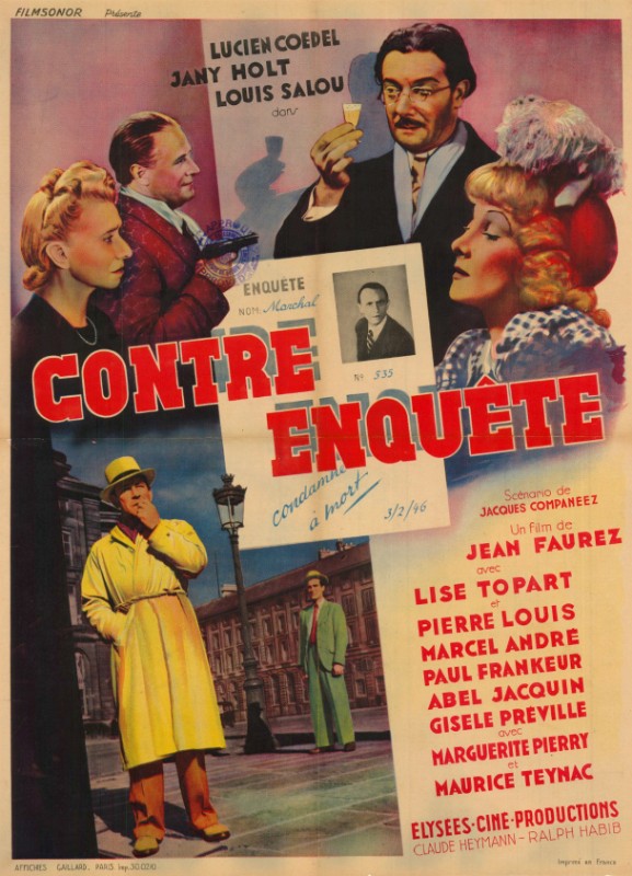 Repro 30x40cm - CONTRE ENQUETE - Française