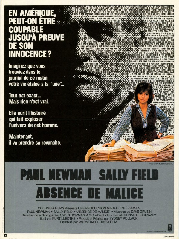 Affiche - ABSENCE DE MALICE - 40x55cm