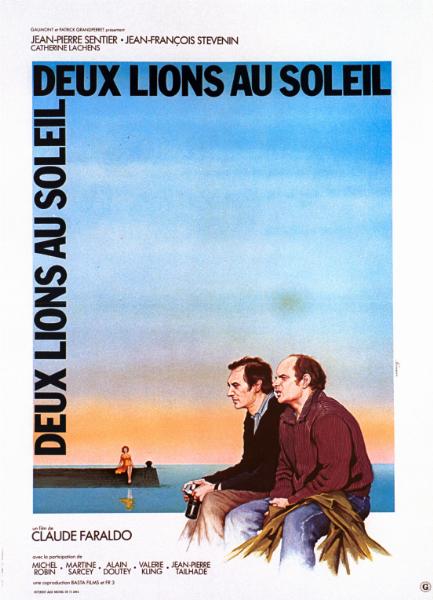 Affiche - DEUX LIONS AU SOLEIL - 40x55cm