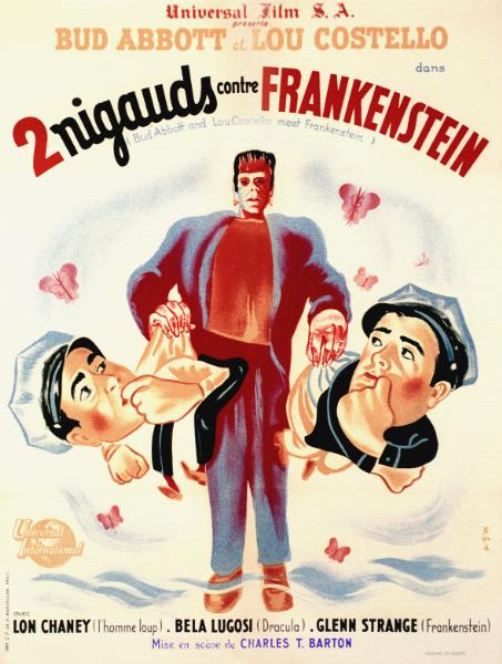 Repro 30x40cm - DEUX NIGAUDS CONTRE FRANKENSTEIN - Française