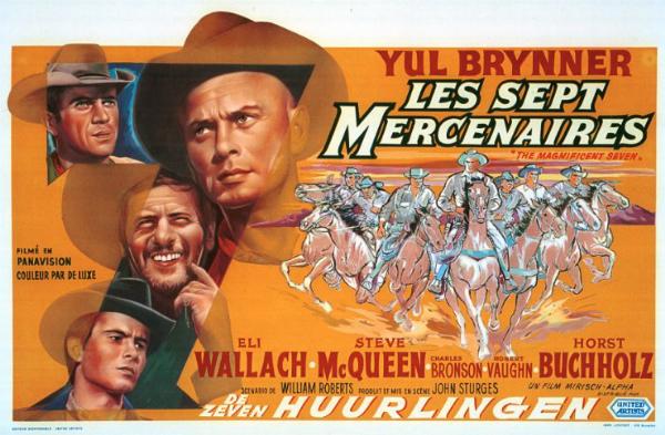 Repro 30x40cm - SEPT MERCENAIRES (les) - Belge