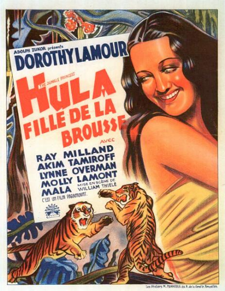 Repro 30x40cm - HULA, FILLE DE LA BROUSSE - Belge