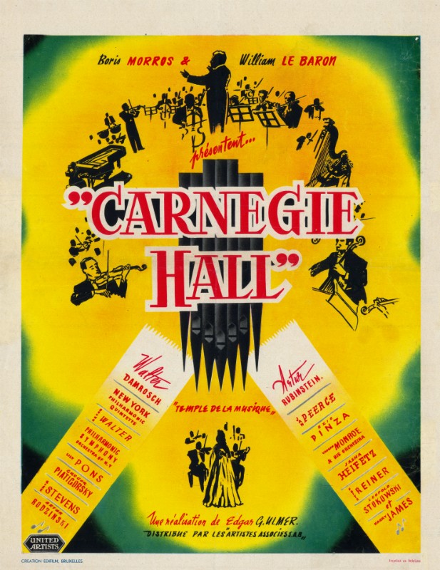 Repro 30x40cm - CARNEGIE HALL - Belge