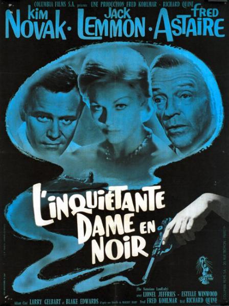 Repro 30x40cm - INQUIETANTE DAME EN NOIR (l') - Française