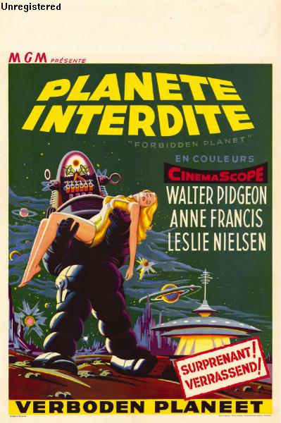 Repro 30x40cm - PLANETE INTERDITE - Belge