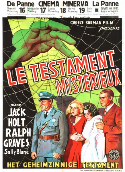 Repro 30x40cm - TESTAMENT MYSTERIEUX (le) - Belge