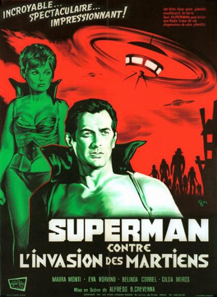 Affiche - SUPERMAN CONTRE L'INVASION DES MARTIENS - 60x80cm